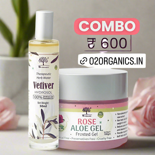 Vetiver Hydrosol & Rose Aloe Gel Combo