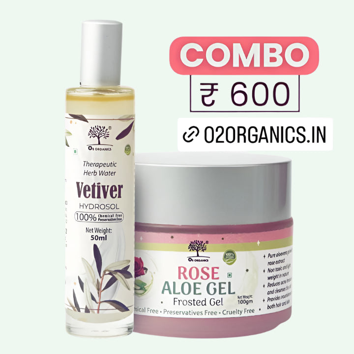 Vetiver Hydrosol & Rose Aloe Gel Combo
