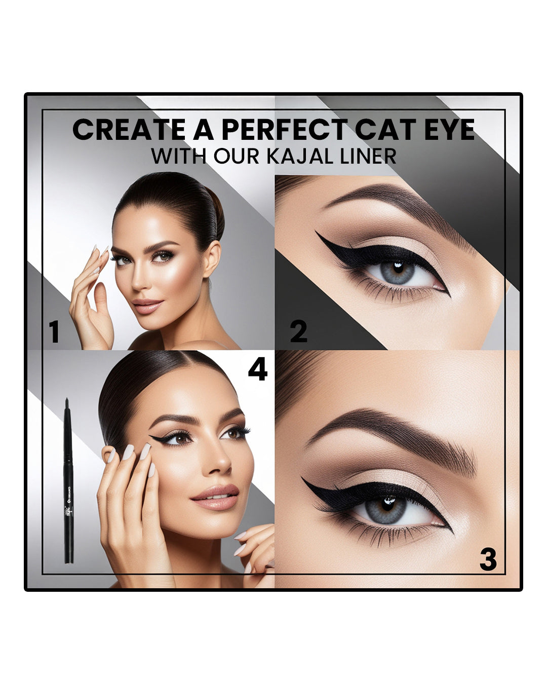 Black Wind Kajal – Intense Black, Smudge-Proof & Waterproof 5gm